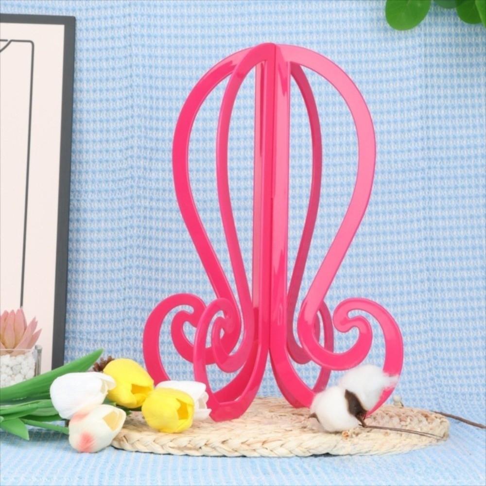 Display Collapsible Wig Head Stand Portable Travel Wig Holder Plastic Wig Stand Barbershop