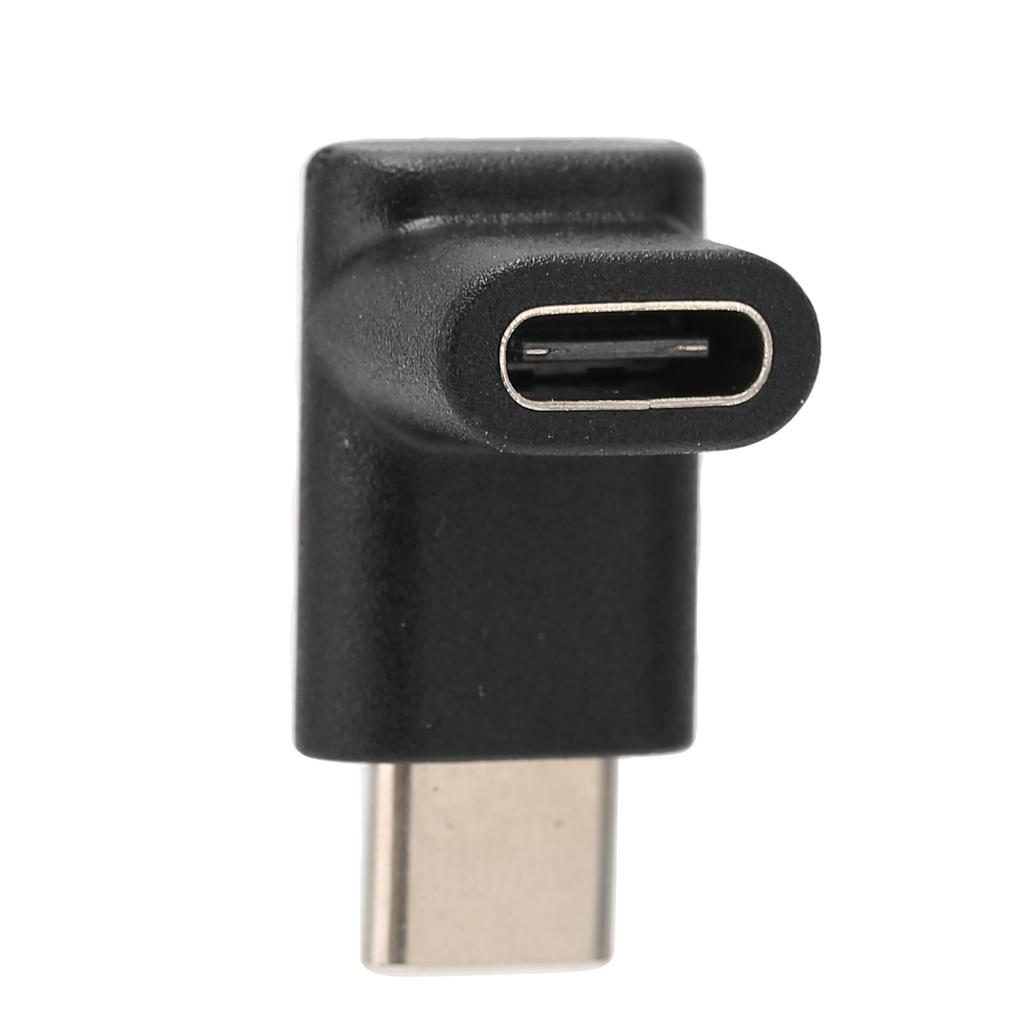 90 Grad Auf Ab Typ C Adapter Tragbar Stabil Stecker auf Buchse Adapter zum Laden Daten Video Schwarz