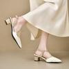 Fashion Mid-heel Toe Professional High Heels New French Spike Pointed Toe Niche Fashion Sandals for Summer 2025