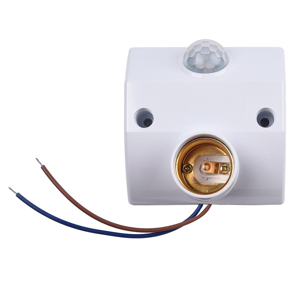 AC110-240V LED Automatic Human Body Infrared IR Sensor Lamp Holder For E27 Bulb IP44 Wall Lamp Holder Socket