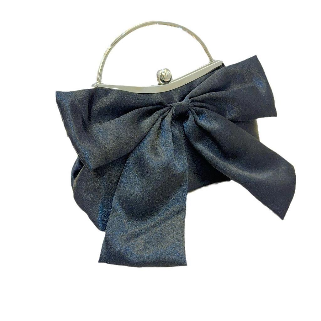 Luxury White Wedding Party Evening Bags For Women Chain Shoulder Crossbody Bags Bow Tie Clutch Ladies Dinner Bags