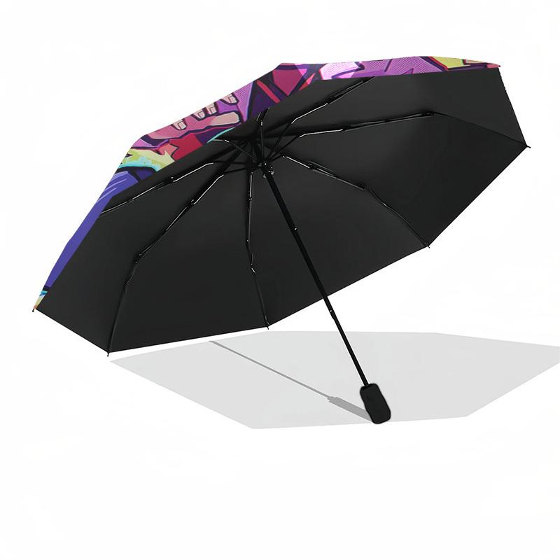 1 Stück Outdoor-Regenschirm mit Anime-Charakteren - Automatisches Öffnen/Schließen, Tragbares 3-fach faltbares Design, 8-Speichen-Eisenrahmen, Perfektes Geschenk für Fans, Reisende