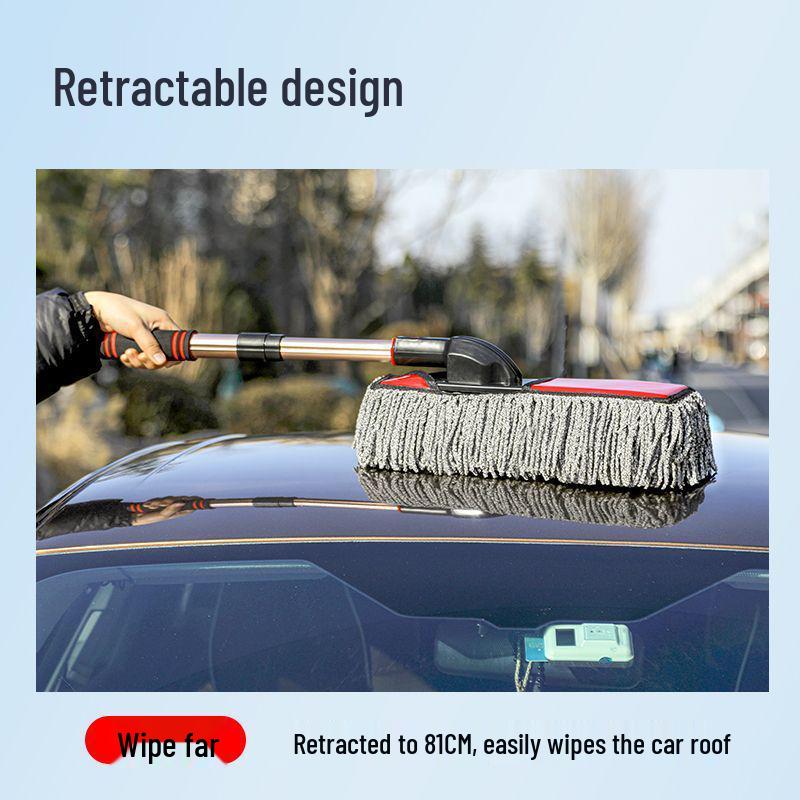 Dual-Use Wet & Dry Car Wash Mop and Dust Brush