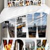 New York Sketch City Bettbezug Bett Bettwäsche Set Für Doppelbett Heimtextil Bettdeckenbezug Kissenbezüge Schlafzimmer Bettwäsche Set (Kein Blatt)