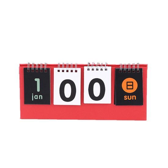 

Экологичный календарь обратного отсчета времени, складной портативный школьный класс, украшение для экзамена красный