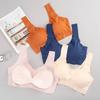 Ice Silk Bra Seamless Vest Bras Women Push Up Underwear Sleep Top Padded Lingerie Bralette