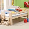Solid Wood Children's Bed with Safety Railings