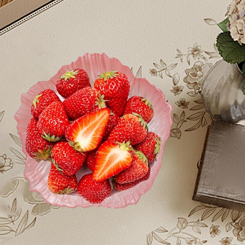 Flower Shaped Glass Plate Cake Dessert Dish Multifunctional Salad Fruit Snack Tray Dinner for