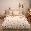 Korean Style Bed Skirt Four-piece Set Pure Cotton Edge Bed Sheet Thickened Plant Cashmere Brushed Skin-friendly Bedding