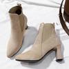 Pointed Sleeve Short Boots for Women's 2025 Autumn and Winter New Korean Fashion Naked Botas Womens Fashion Ankle Boots Female