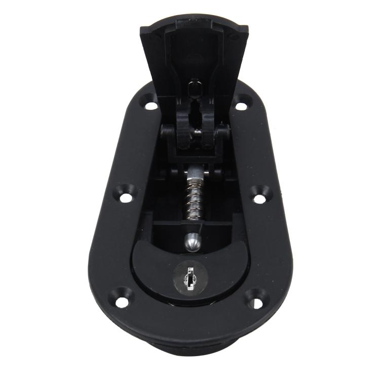A Pair Car Modified Hood Lock General Racing Car Cover Lock with Keys(Black)