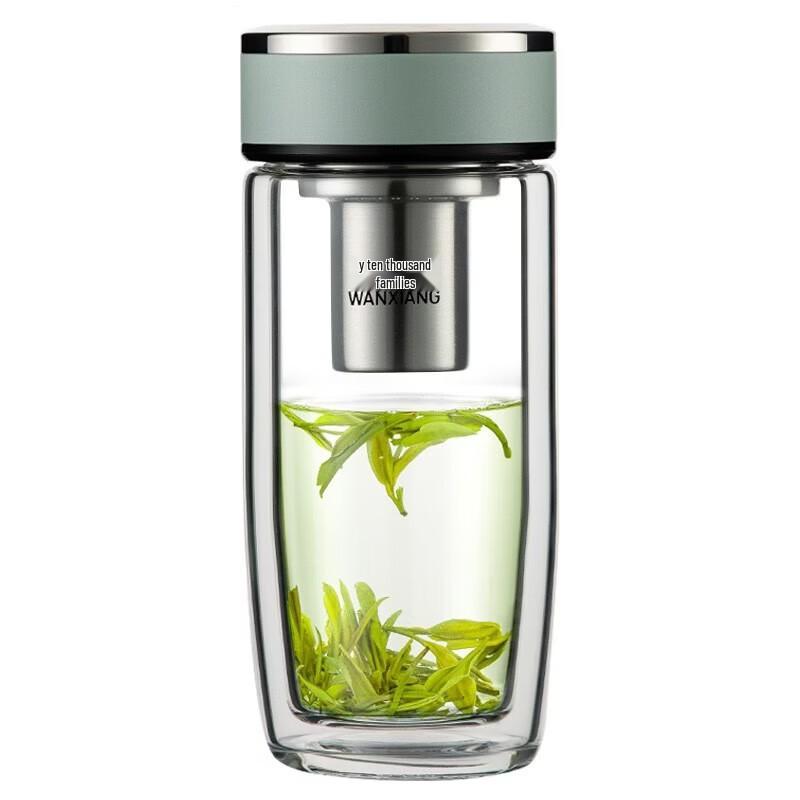WANXIANG Double-Wall Portable Tea Infuser Glass