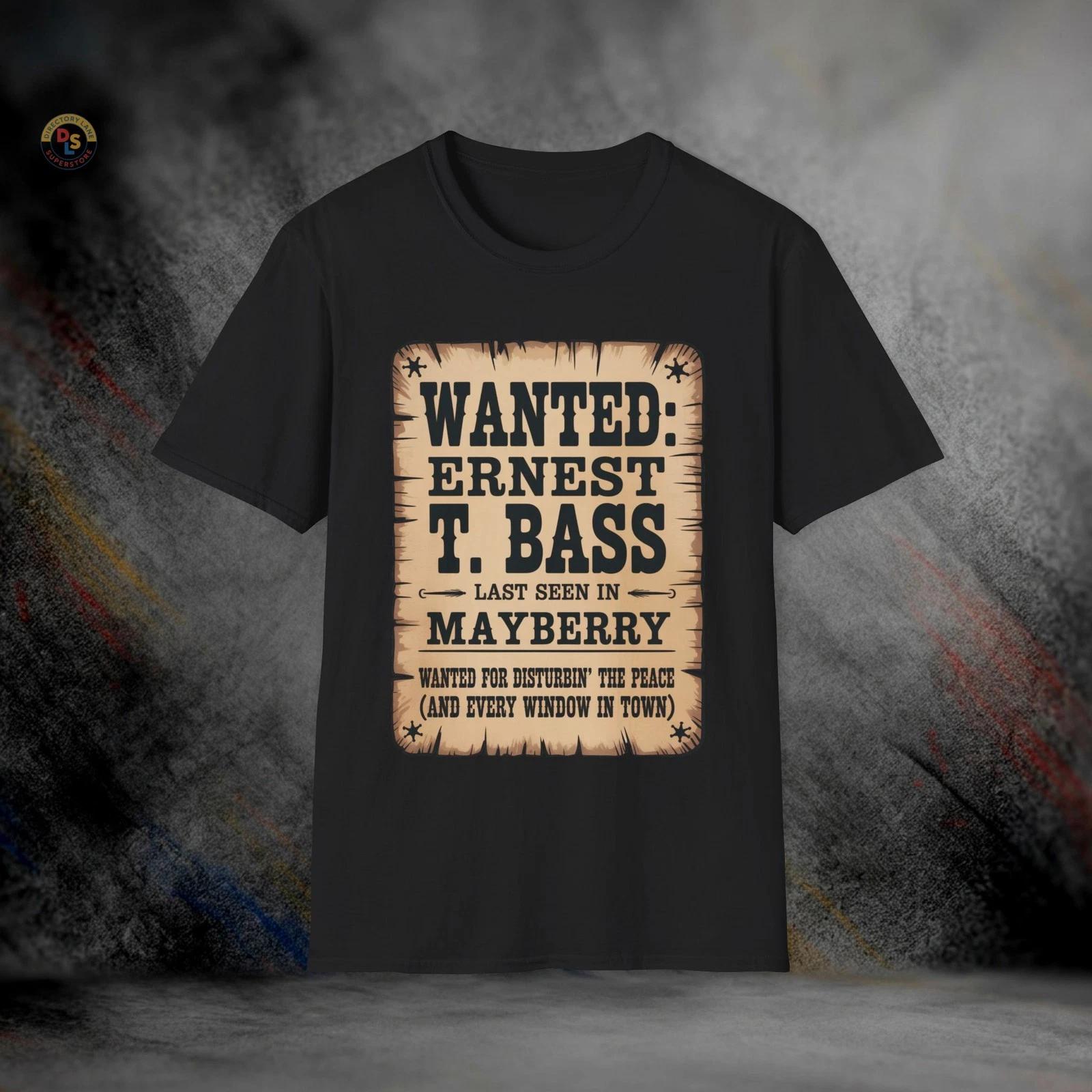 Ernest T Bass Wanted Mayberry Andy Griffith T-Shirt | Softstyle Tee XL