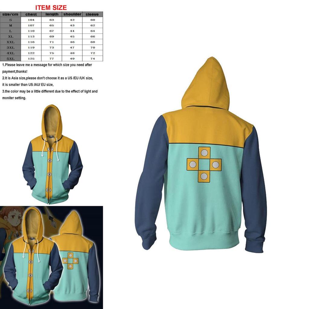 Luxurious Seven Deadly Sins Grizzly's Sin King/harlequin Hoodie For Cosplay Enthusiasts