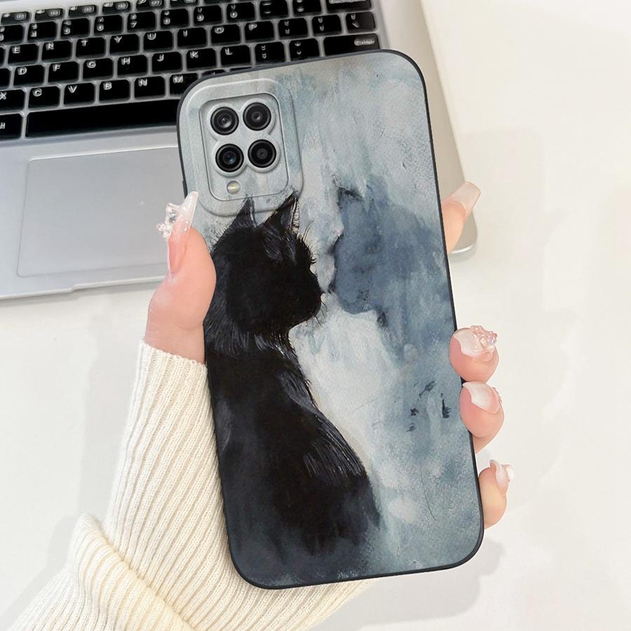 For Samsung A22 A225F 4G Phone Case Flower Painted  Proective Cover for SamsungA22 A22s a 22 S 5G Soft Silicone Funda Capa