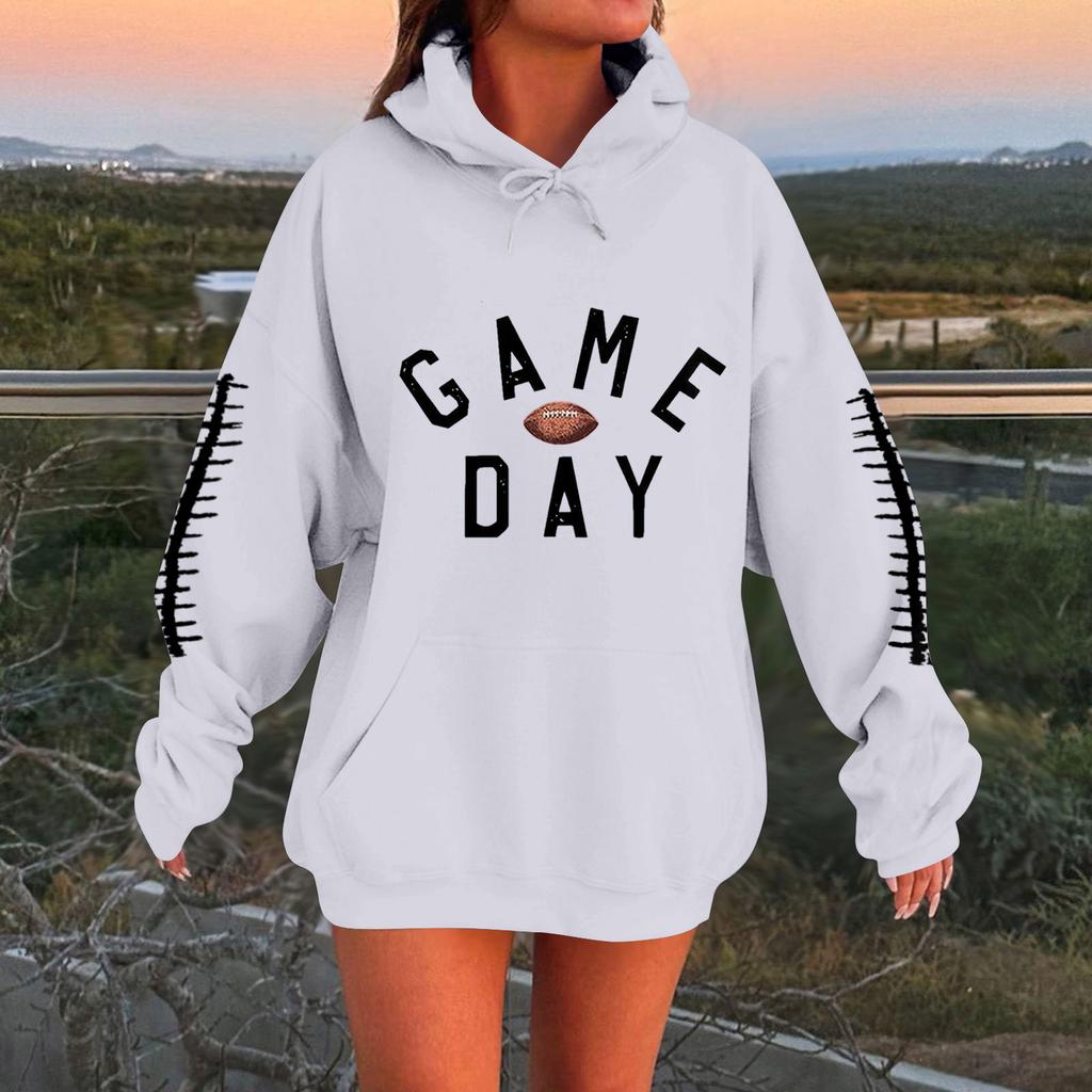 Hettegensere for kvinner Oversized gensere Langermet Uformell genser Hettegenser Topper