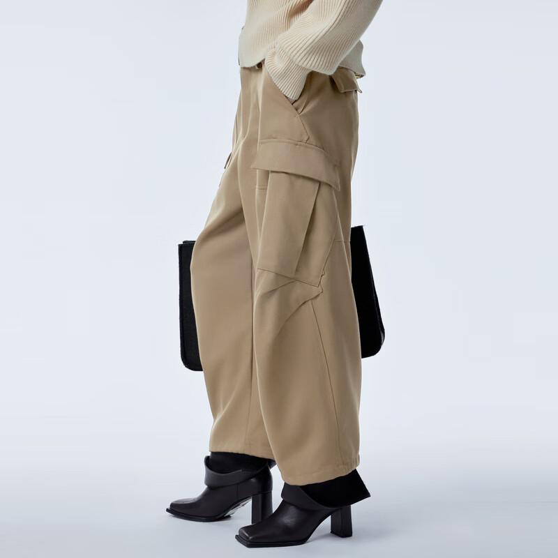 JNBY 23 Winter Cropped Wide-Leg Workwear Pants