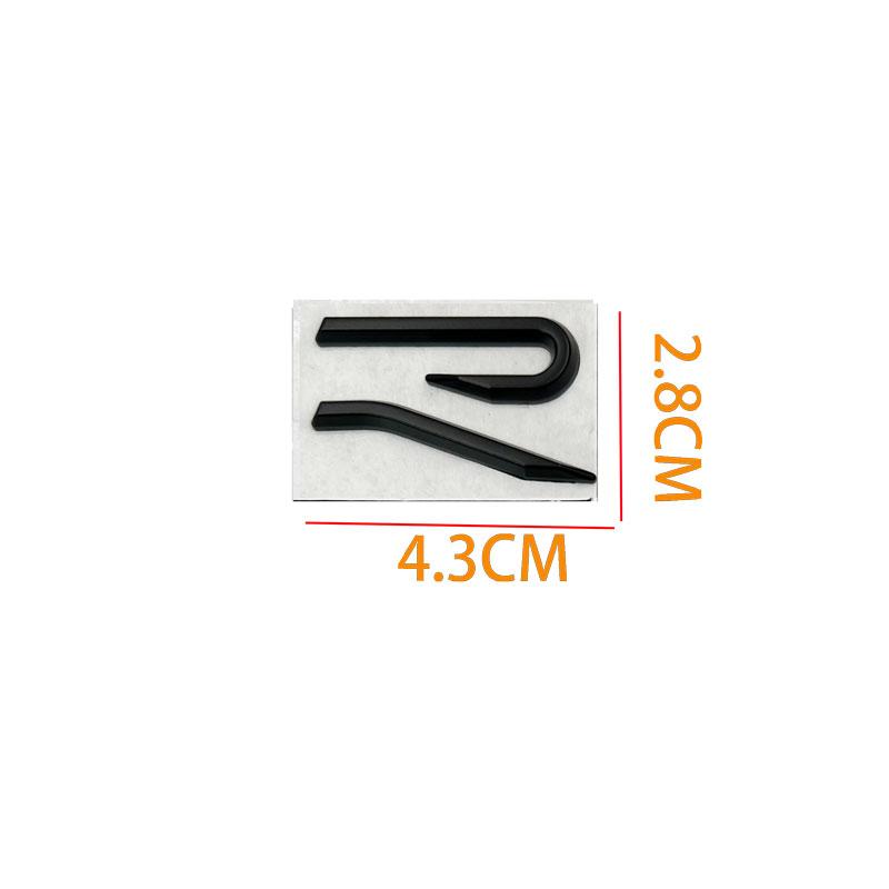 3D Metal R logo Emblem Front Grille Badge Tail Trunk Sticker Accessories For GTI Rline Polo Golf MK8 Touareg Passat Magotan CC