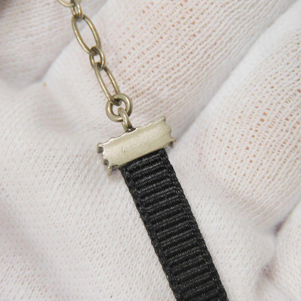 Used J'ADIOR crystal choker (N0681ADRCY 7984) in excellent condition with a black ribbon inset and CD logo in clear