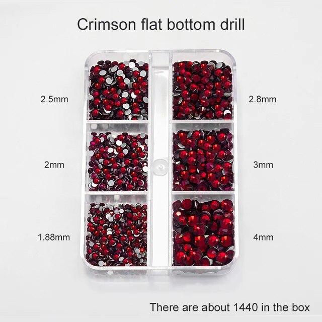 

1 коробка смешанных размеров ss6-ss20 стекло без горячей фиксации стразы с плоской задней частью хрустальный камень стразы блестят бриллианты для ногтей для одежды «сделай сам»