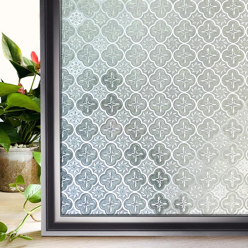 Window Privacy Film Rainbow Static Clings Heat Control Window Insulation Sun UV Protection Glass Vinyl Film for Home