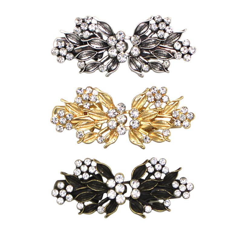1PC Rhinestone Brooch for Cheongsam Fashion Rhinestone Collar Pin Elegant Modesty Clip Qipao Dress Clasp
