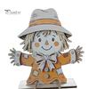 Handgefertigte Holz-Feiertags-Tischdekorationen Halloween Kürbis Vogelscheuche Schottische Hochlandrind-Figuren, Niedliche Hängende Bein-Ornamente, Langlebiges Erntedankfest