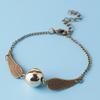 Harry Potter Deathly Hallows Bracelet: Electroplated Gold Snitch Design
