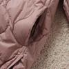 2024 Women's Fashion Loose-Fit Diamond Quilted Down Jacket - Lightweight, Warm, Round Neck, Short Coat