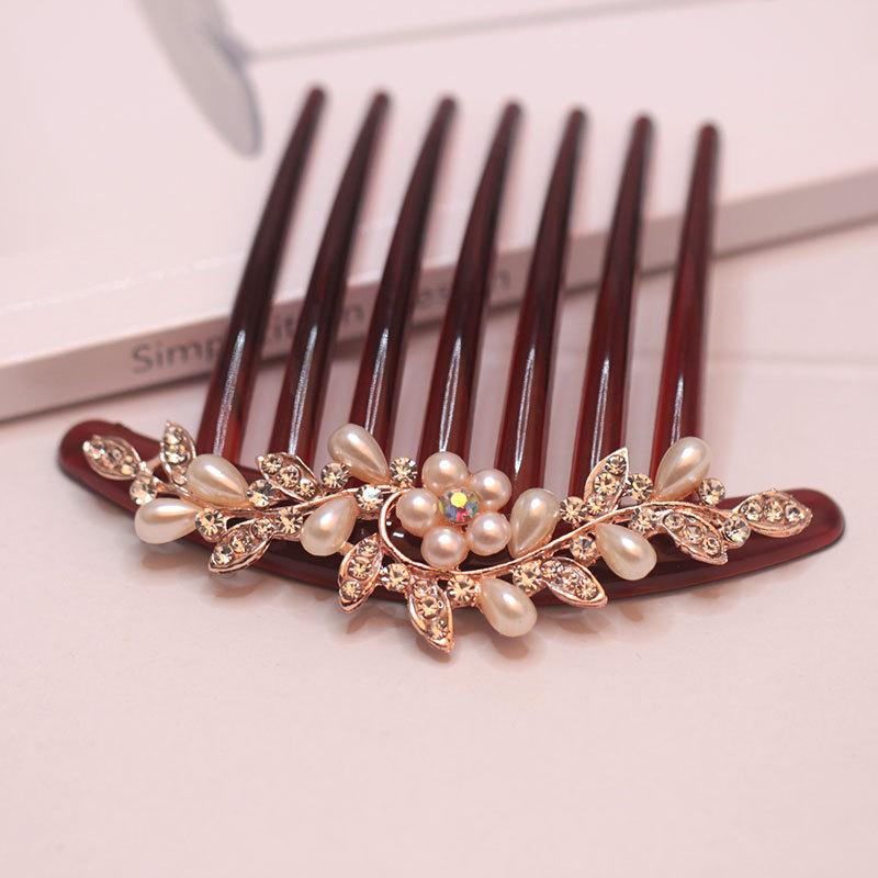 Small Size 7 Teeth Insert Comb Clip Women Hair Styling Hairpins Women Headwear Jewelry Bangs Broken Hair Comb Clip Girls Gifts