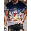 Men's Shirts Santa Claus 3D Print T-Shirt Stretch Fabric with Festive Holiday Design Santa Party Women's Shirts Kids Tshirt