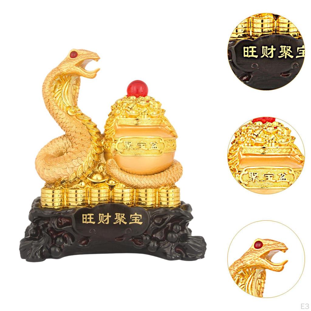 Spring Festival Snake Figure Decorative Piece for Office Setting