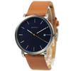 Skagen Watch HAGEN Blue Dial Brown Leather Date Display 40mm Men's SKW6279-I