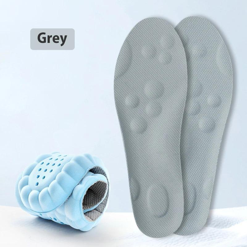 4D Cloud Technology Shock Absorbing Sport Insoles Breathable Sweat Absorbent Massage Arch Support Inserts Barefoot