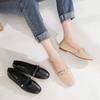 Fashion Genuine Leather Flats Shoes Woman Retro Grandma Loafers Bowtie Belt Moccasins Girl Mart Airpot Flats Lady Cowhide Mary Jean Shoe