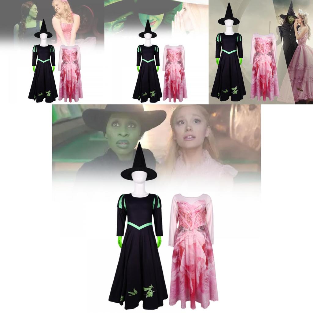Costume da Cosplay di Halloween Malvagio Per Personaggi Magici In Morbido Tessuto di Poliestere