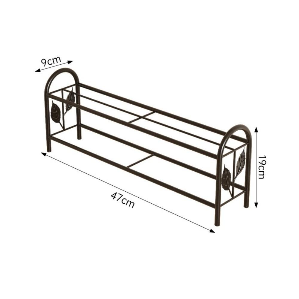 Metal Shoe Organizer Rack Two-Layer Shoe Storage Shelf Home Storage Shelf For Entrance Bathroom