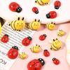 5Pcs Cartoon Bee Ladybug Cute Resin Jewelry Making Diy Decorative Accessories