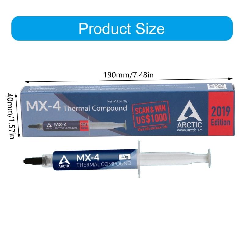 MX4 Thermal Paste Efficient Heat Conductivity Paste 45g For Universal Use In PC And Laptops MX-4