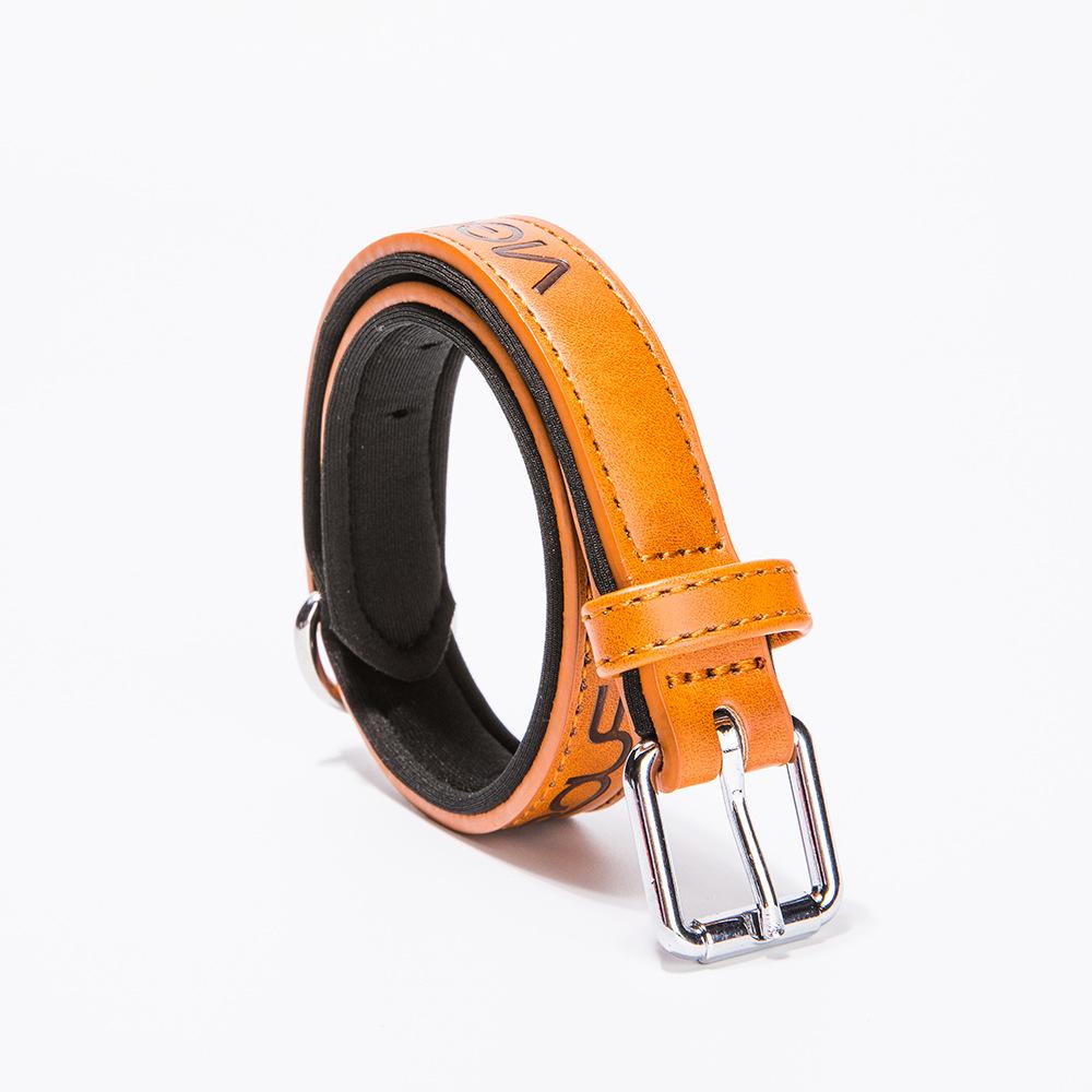 Nahast koera kaelarihm Pu veekindel koera pikkusevastane kaelarihm, trükitud kirjaga lemmiklooma kaelarihm