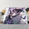 Kochou Shinobu Fluffy Soft Blankets for Decorative Sofa Blanket Knitted Plaid Home and Decoration Microfiber Bedding Beach Towel