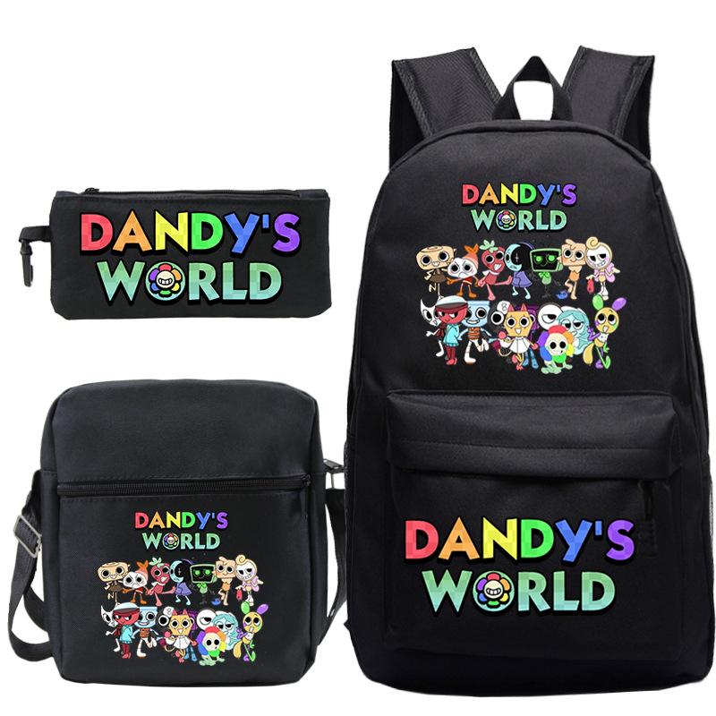 Dandy's World Game Merchandise Printed Primary and Secondary School Schoolbag Three-piece Popular Children's Backpack
