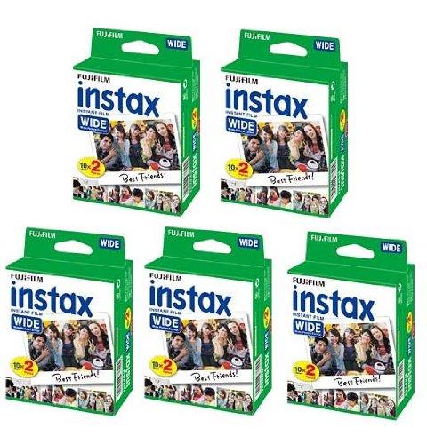 FUJIFILM Instant Color Film Instax WIDE, 2-Pack (10 Sheets X 2) and 5-Pack (100 Sheets)