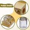 Squirrel Feeder Feeding Station Ornament Wooden Multifunctional with Removable Glass Bottle