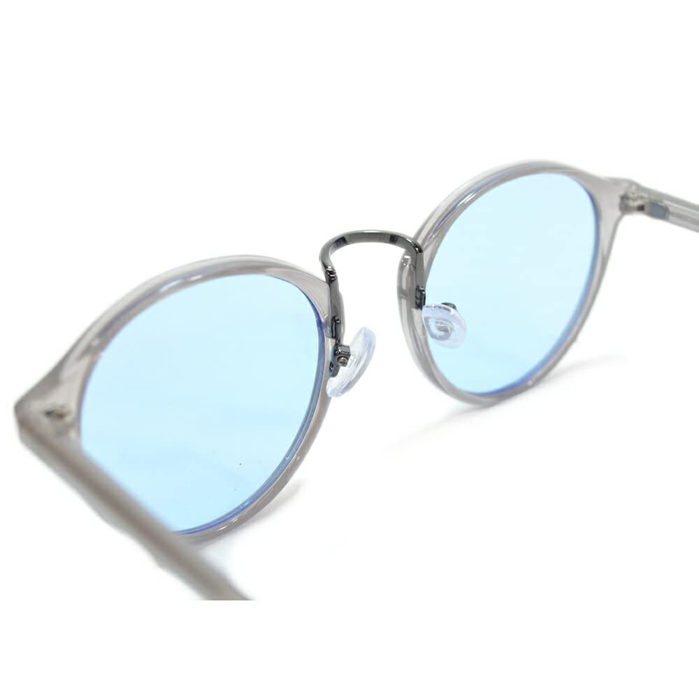 Fashion Boston Light Colored Lenses Mirror Clear ty2940 [MERRY PLEASURE] Sunglasses, Glasses, Men's & Women's, Style, Round, (Gray, Blue, Beige, Gold,
