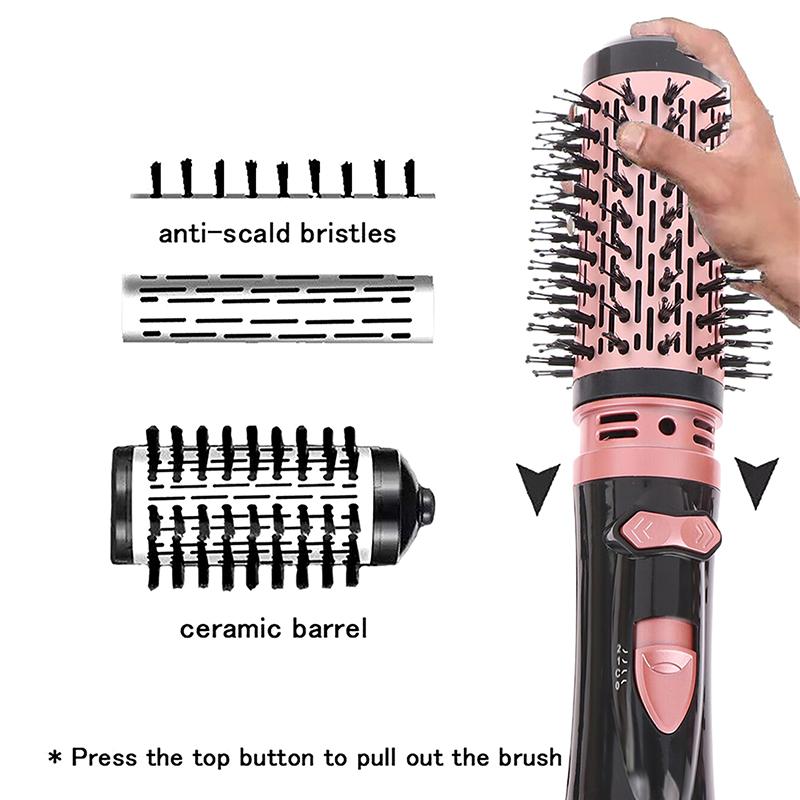 Hair Dryer Brush 2 In 1  Air Spin Brush Curling Straightening Styling Auto-Rotating Ionic Round Blow Hair Dryer Volumizer