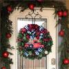 Christmas Wreath Ornaments Interesting Window Door DIY Scene Layout Simulation Pine Hanging Decoration Holiday Pendant Prop