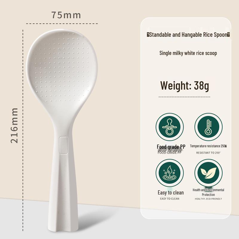Silicone & Stainless Steel Stand-up Rice Paddle - High Temp Resistant & Non-stick