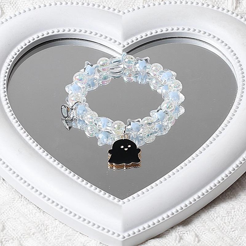 Cartoon Geist Kristall Armband: Freundschaftsgeschenk mit Perlen für beste Freundinnen, Paare und Studenten.