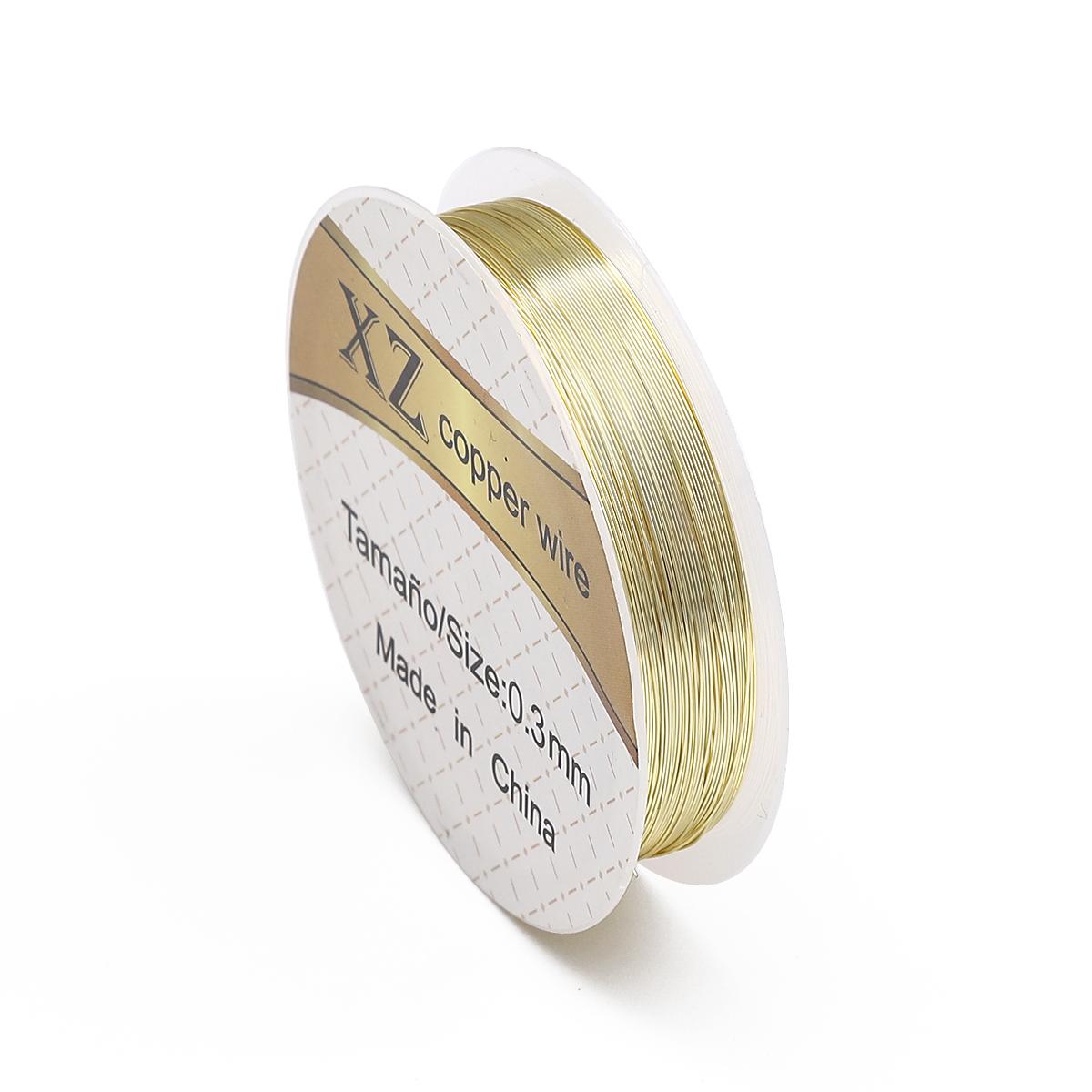 

Медная проволока мульти размера 0,2-0,8 мм, бисерная проволока для изготовления ювелирных изделий своими руками, нить 0.3mm 14.5meter золотой